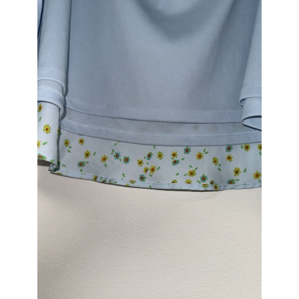 Wild Fable Large Floral Pull On A-Line Mini Skirt Blue Delicate Feminine NEW L - Picture 10 of 14